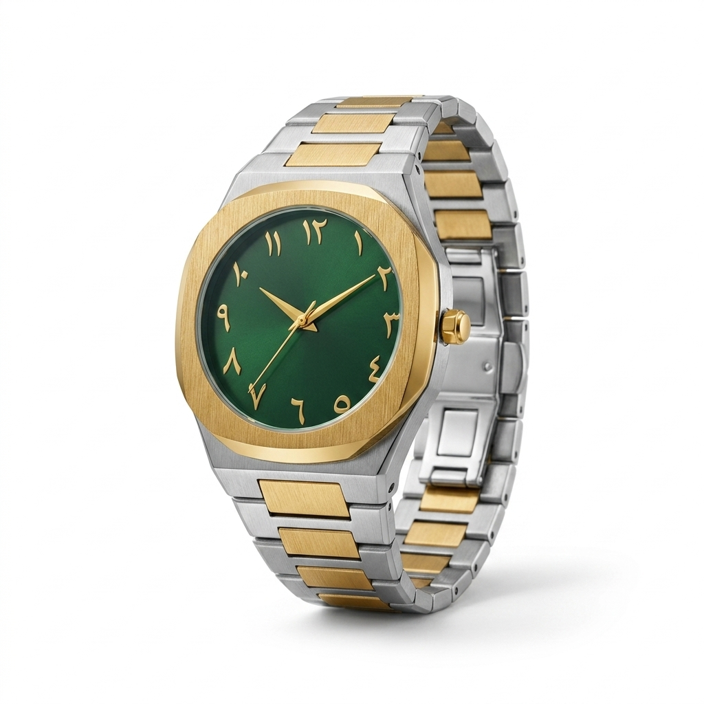 ARABIC AURA WATCH METAL - GOLD GREEN