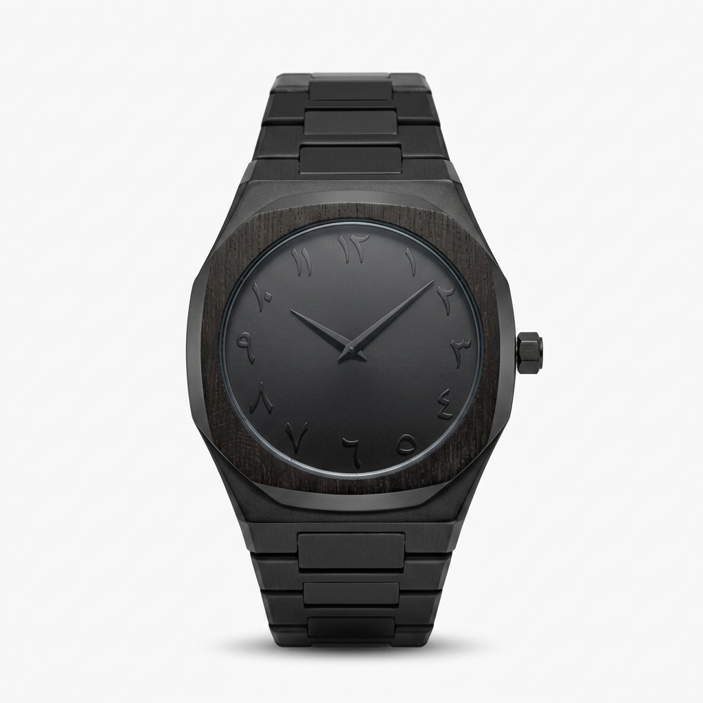 ARABIC AURA WATCH METAL - BLACK