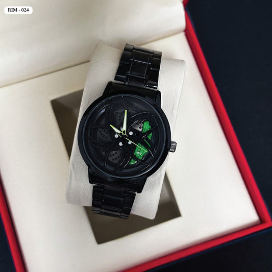 Spinning Wheel Watch Black - 024
