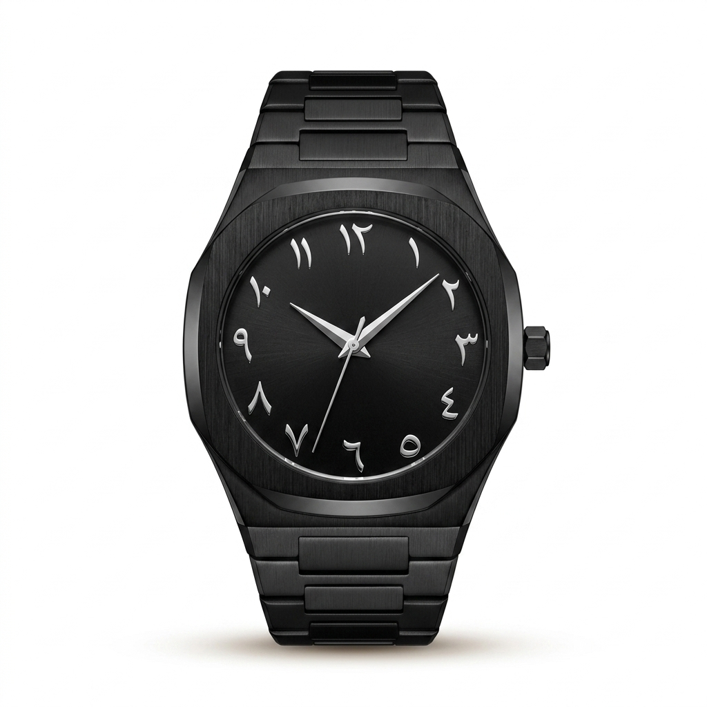 ARABIC AURA WATCH METAL - BLACK SILVER