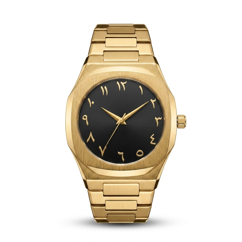 ARABIC AURA WATCH METAL - GOLD BLACK