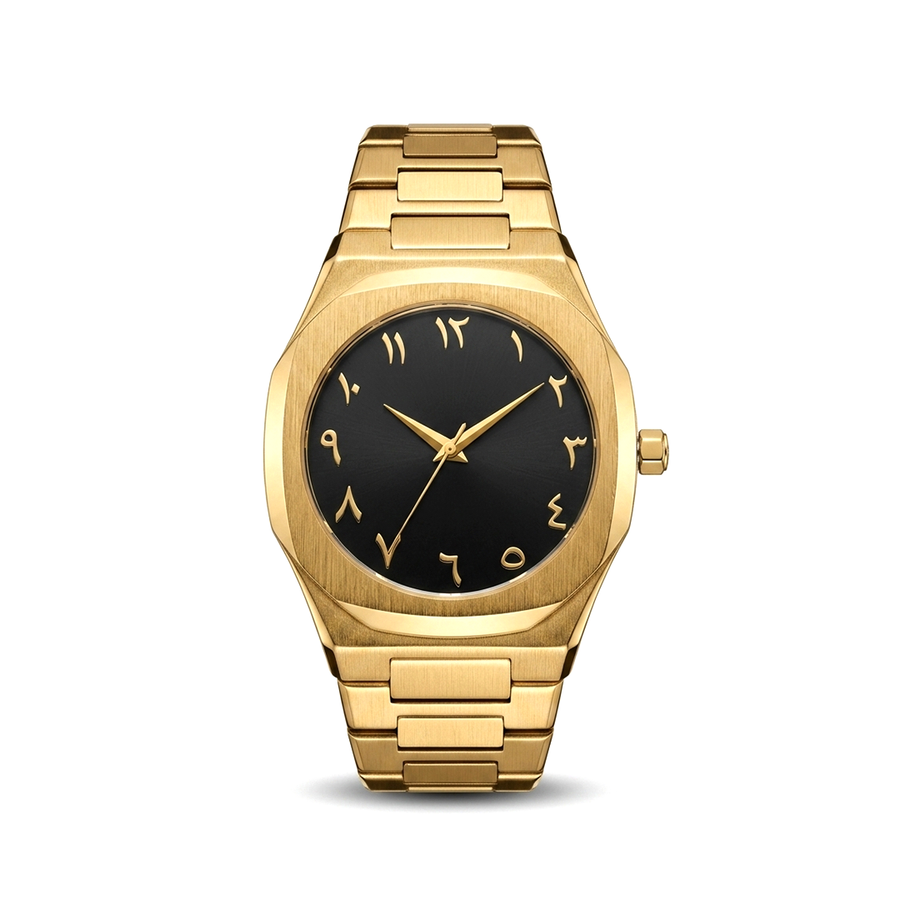 ARABIC AURA WATCH METAL - GOLD / BLACK