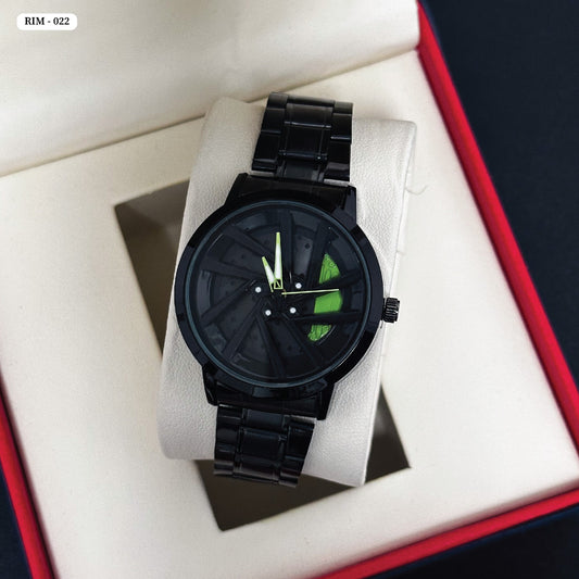Spinning Wheel Watch Black - 022