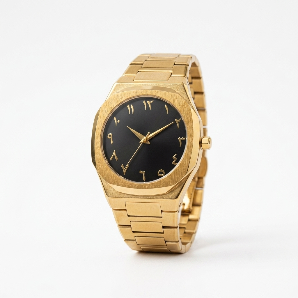 ARABIC AURA WATCH METAL - GOLD BLACK