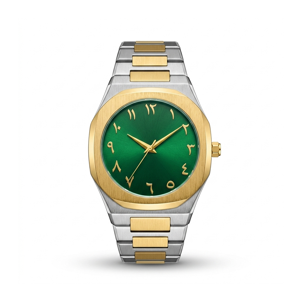 ARABIC AURA WATCH METAL - GOLD GREEN