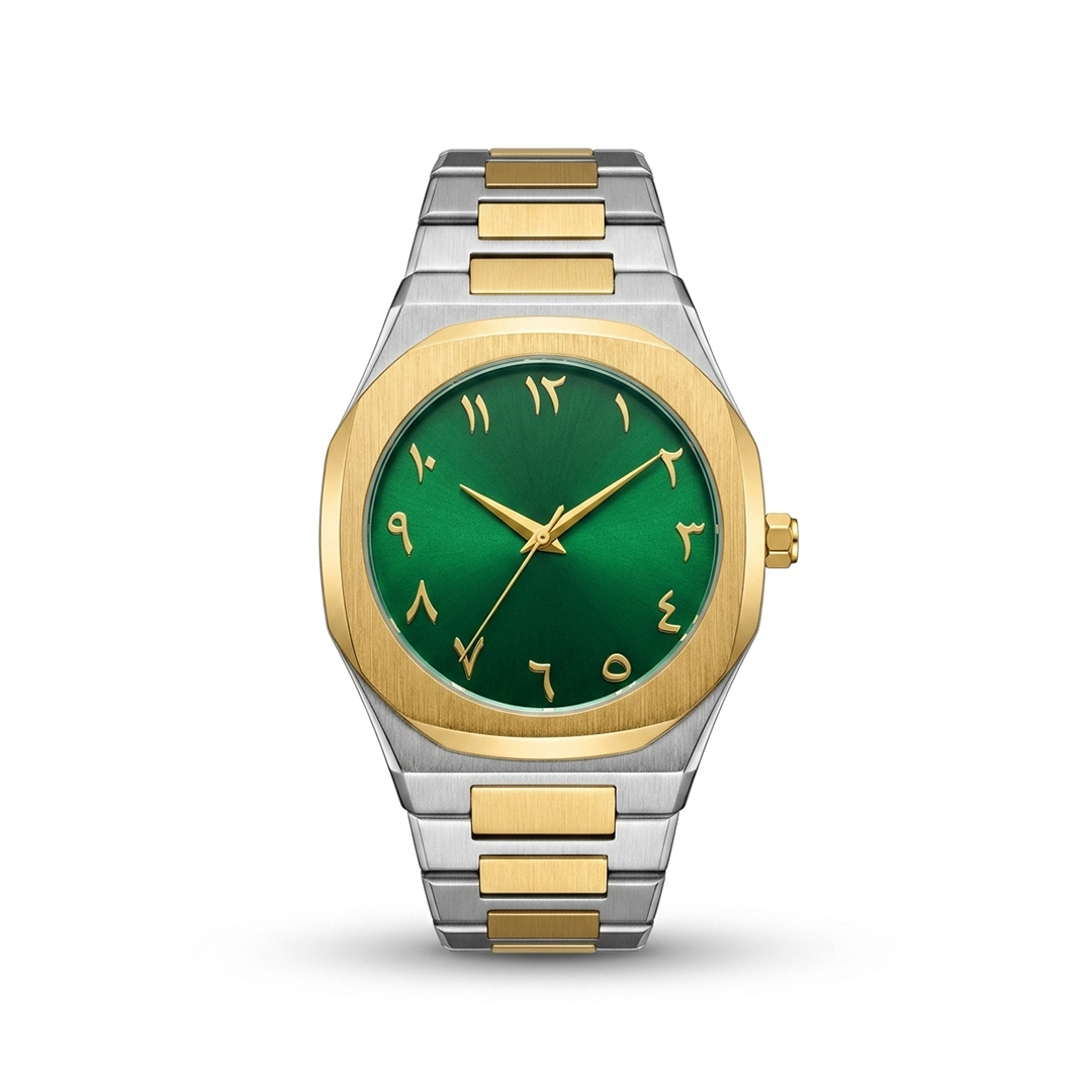 ARABIC AURA WATCH METAL - GOLD GREEN