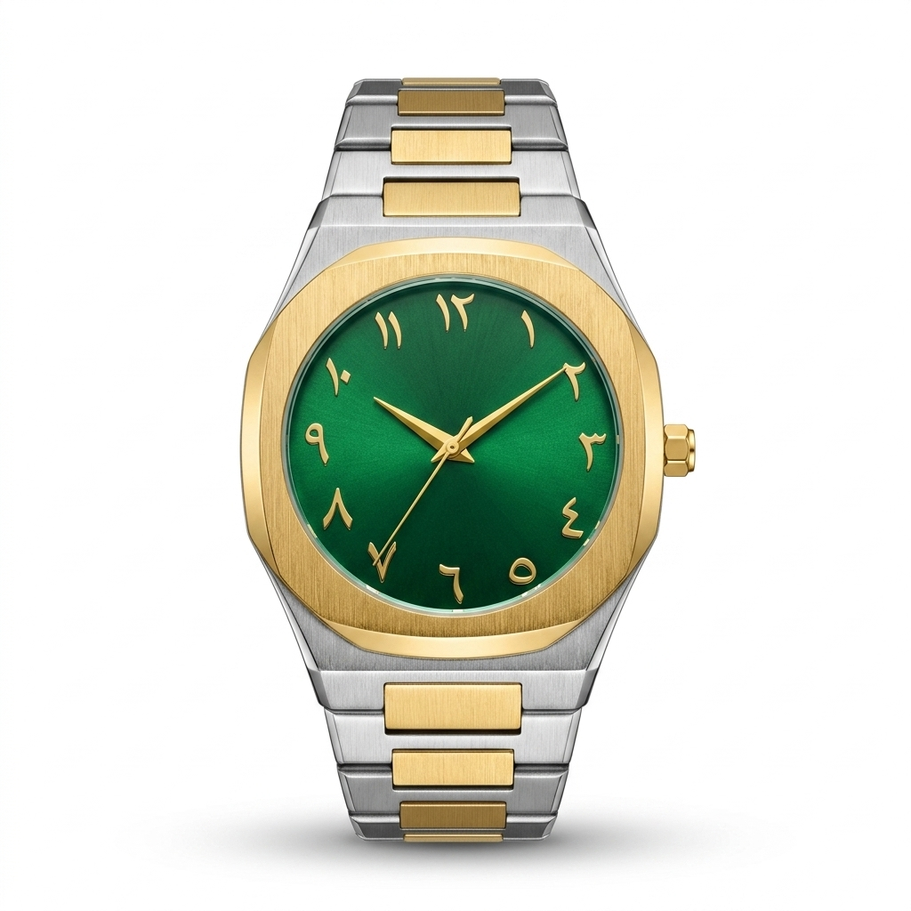 ARABIC AURA WATCH METAL - GOLD GREEN