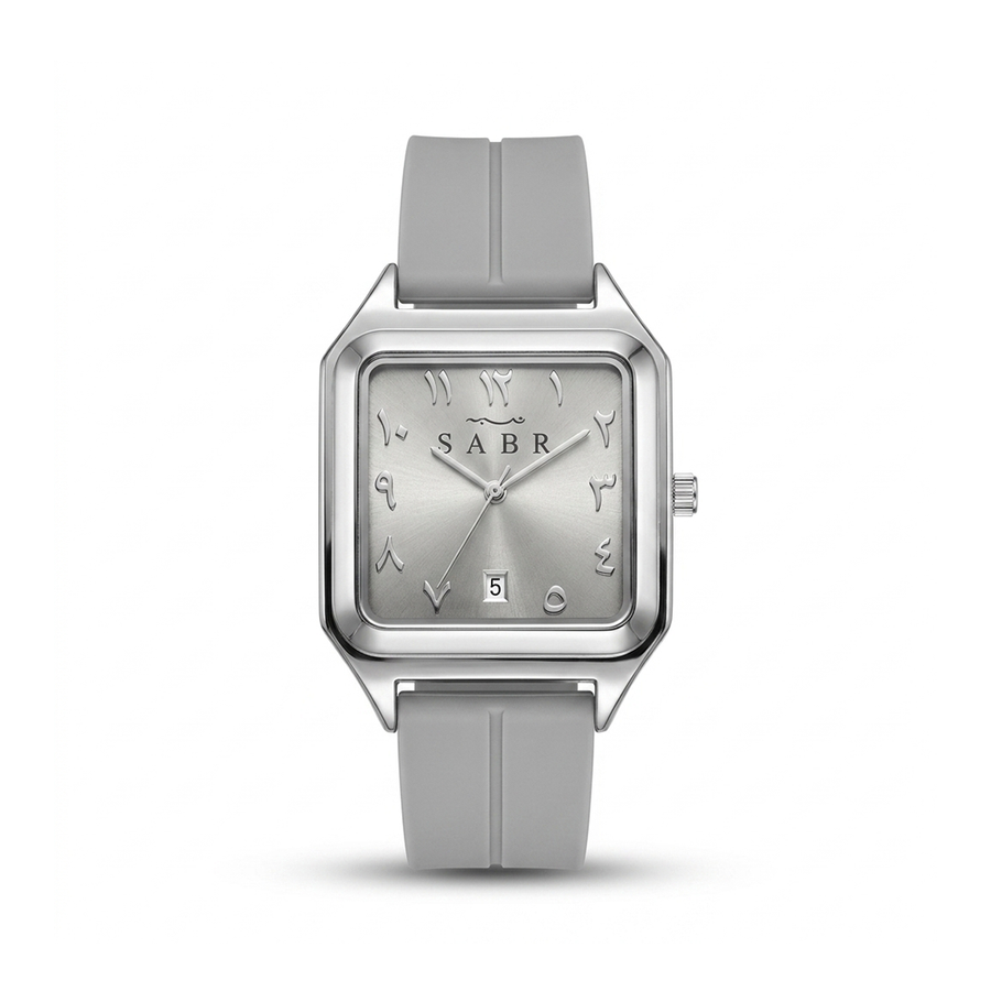 SABR Quartz Arabic Dial Magnetic Lock Watch - Light Gray / Silver