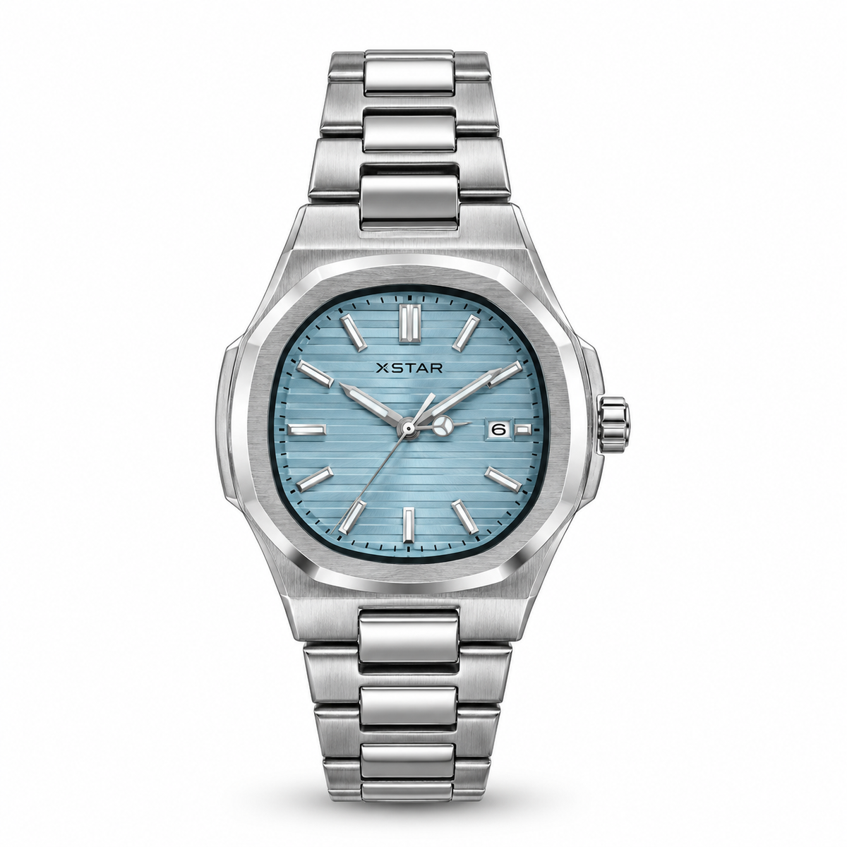 PP Inspired Watch - Silver / Sky Blue