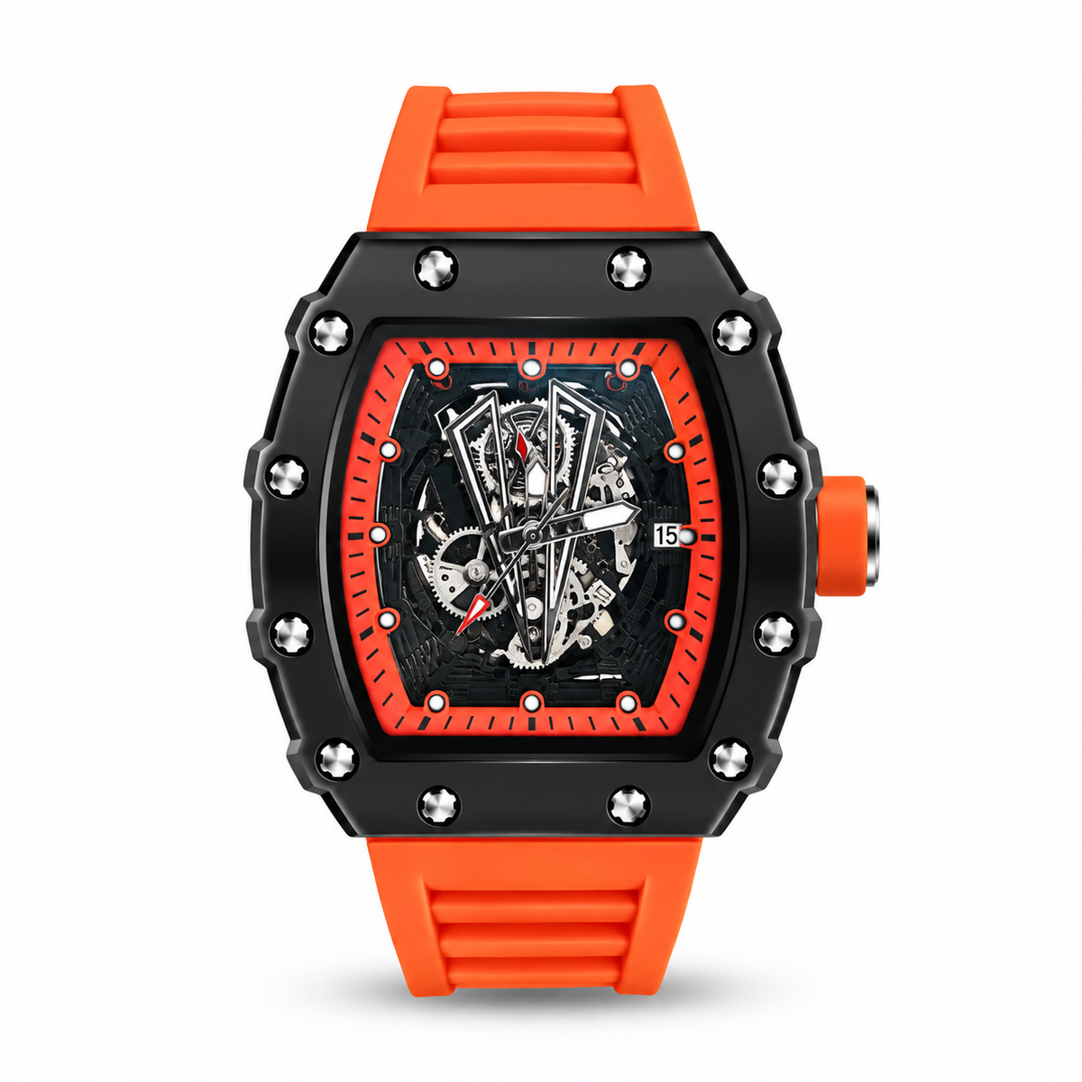 RM Inspired Watch - Black / Orange