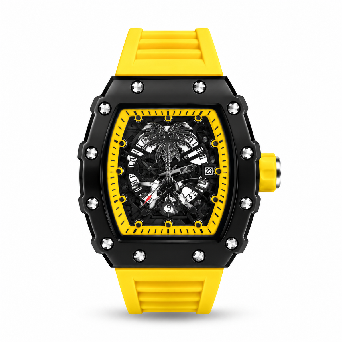RM Inspired Watch - Black / Yellow