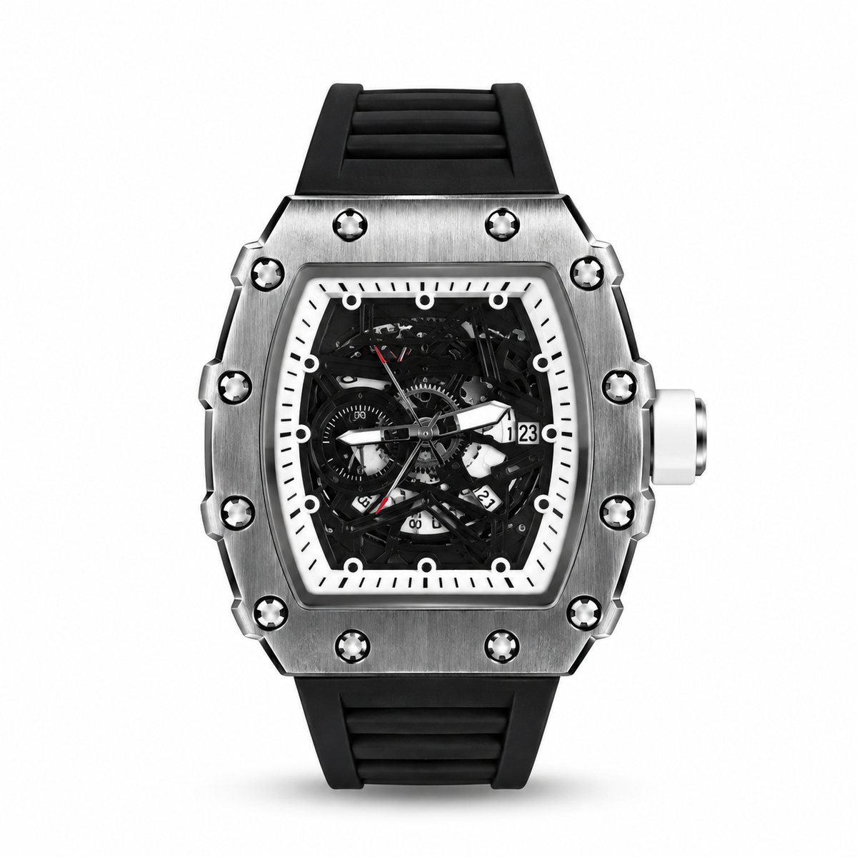 RM Inspired Watch - Silver / Black