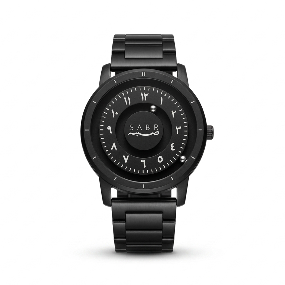 SABR Arabic Dial Magnetic Ball Watch – Matte Black