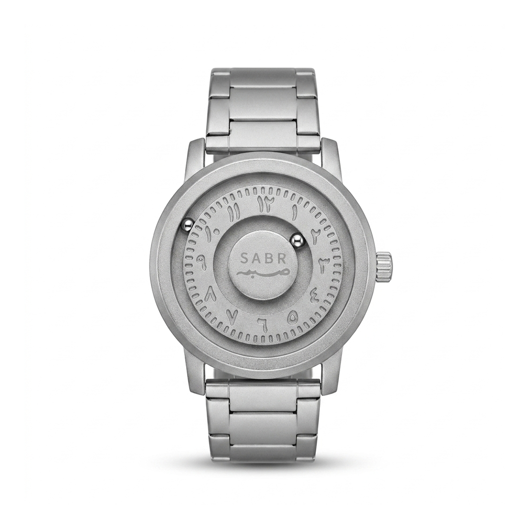 SABR Magnetic Ball Watch Silver Arabic Dial