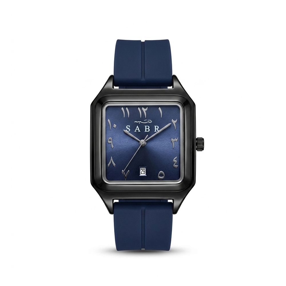 SABR Quartz Arabic Dial Magnetic Lock Watch - Blue / Black