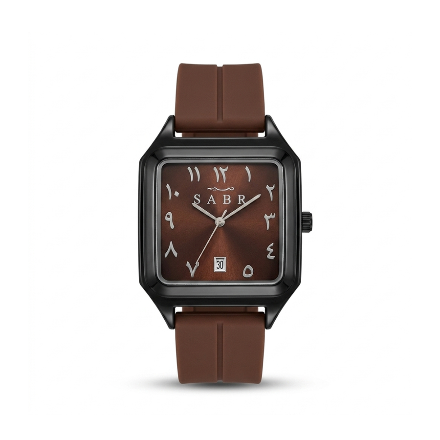 SABR Quartz Arabic Dial Magnetic Lock Watch - Brown / Black