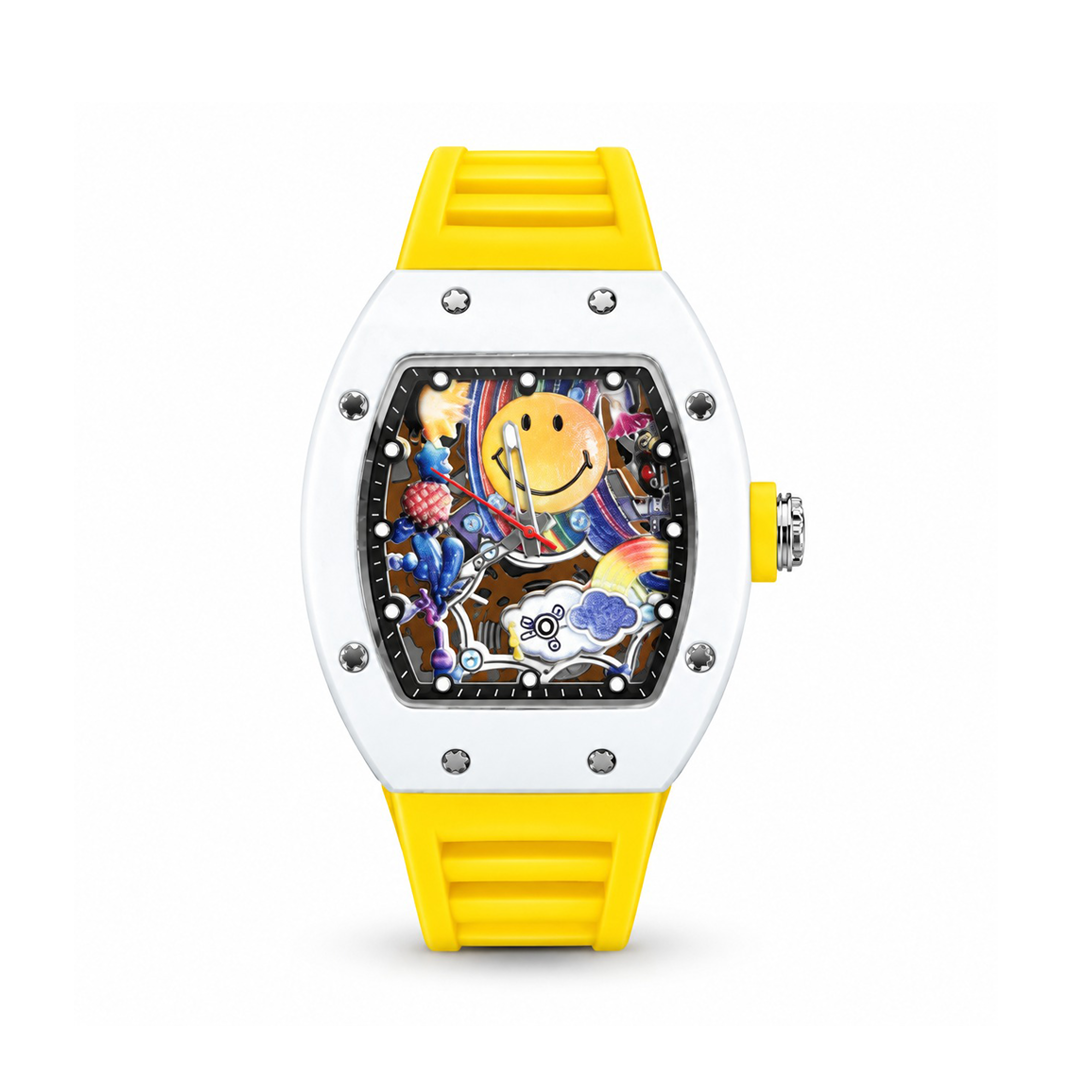 RM Premium Inspired Watch - White / Yellow
