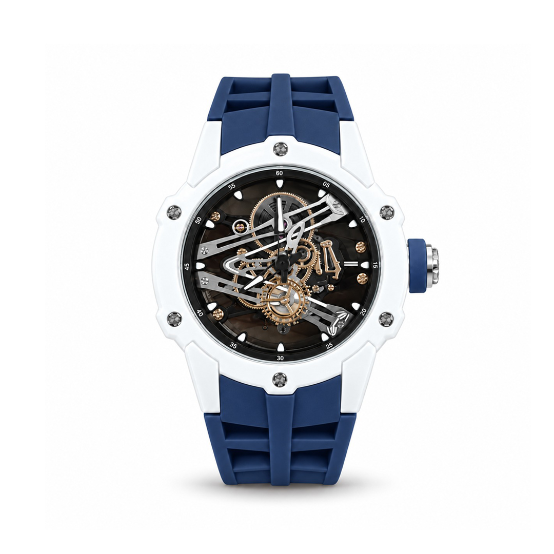 RM Premium Inspired Round Dial Watch - White / Navy