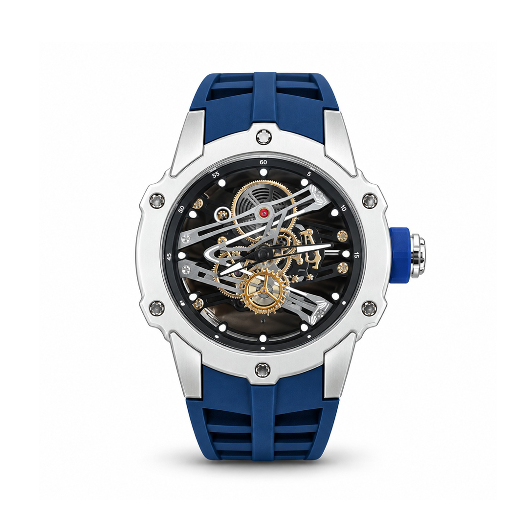 RM Premium Inspired Round Dial Watch - Navy / Silver