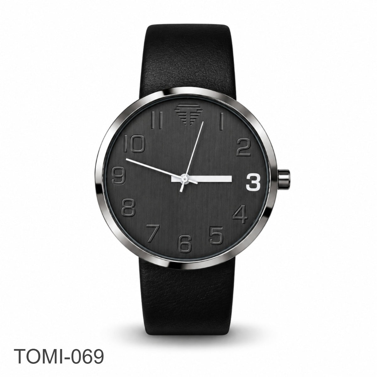 TOMI Round Dial Watch - Full Black