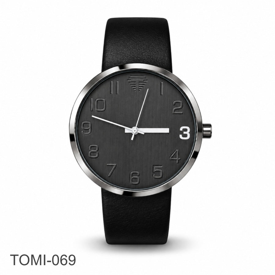 TOMI Round Dial Watch - Full Black