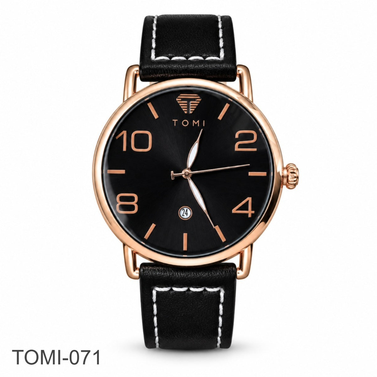 TOMI Round Dial Watch - Black