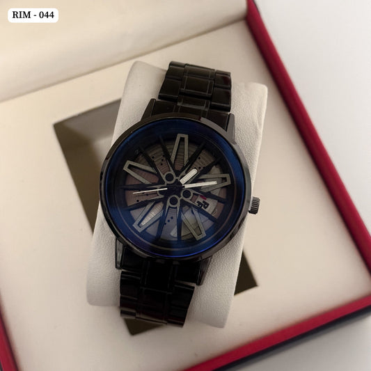 Spinning Wheel Watch Black - 044