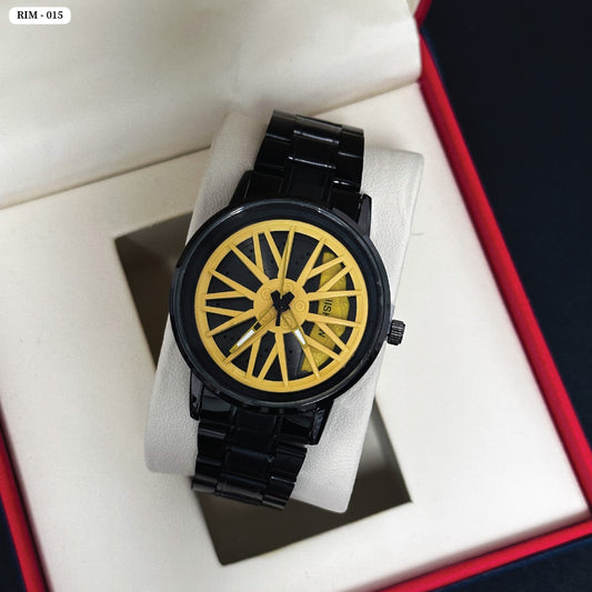 Spinning Wheel Watch Black - 015