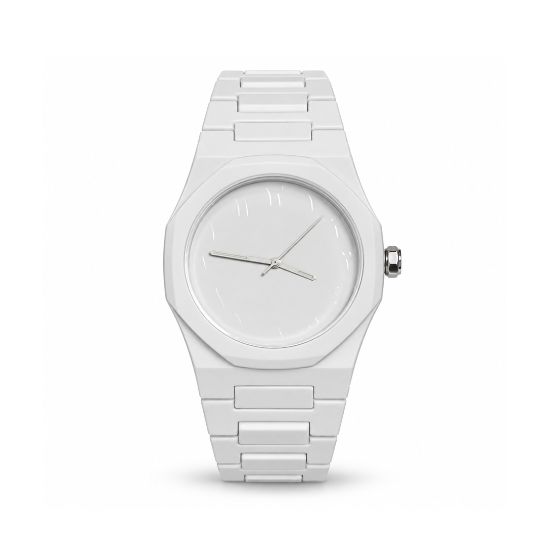 Arabic Aura Fiber Watch - White
