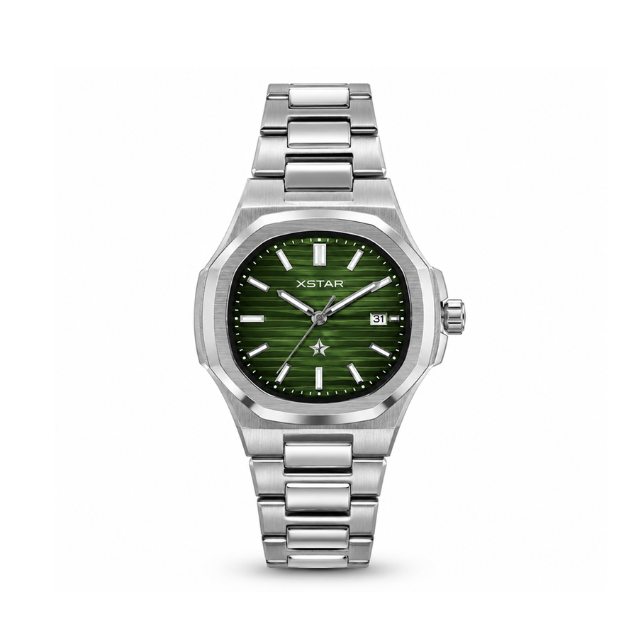 PP Inspired Watch - Silver / Green